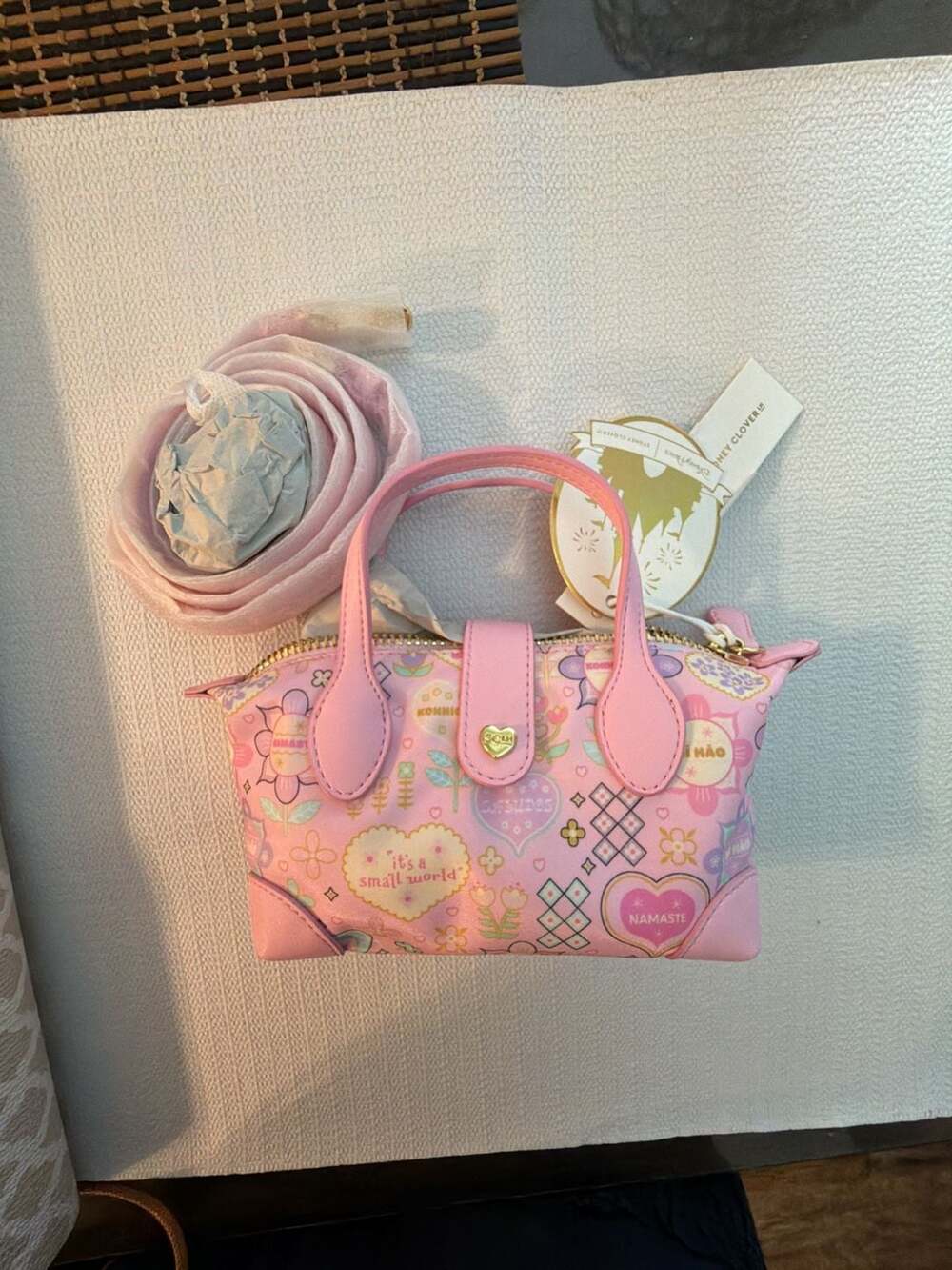 Stoney Clover Lane x Disney Parks It's a Small World Mini Pouchette Crossbody B